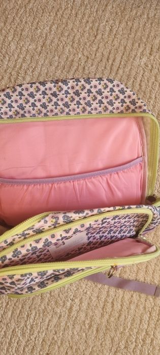 Ученическа раница за момиче, лилаво и бяло