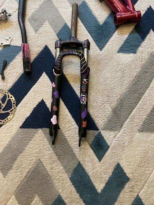 Piese Bicicletă MTB - Cadru, Furcă, Frână Hidraulică (Custom Paint)