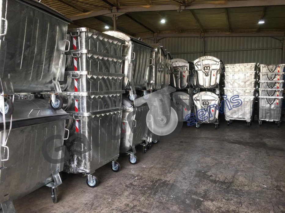 Метален контейнер за смет тип ”Бобър” 1100 л - поцинкован