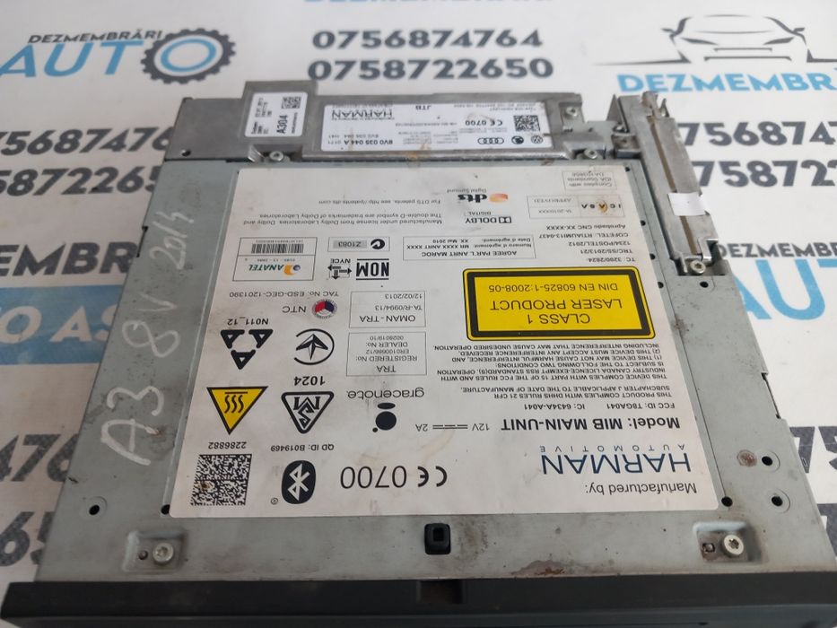 magazie cd  Audi a3 8v 2014