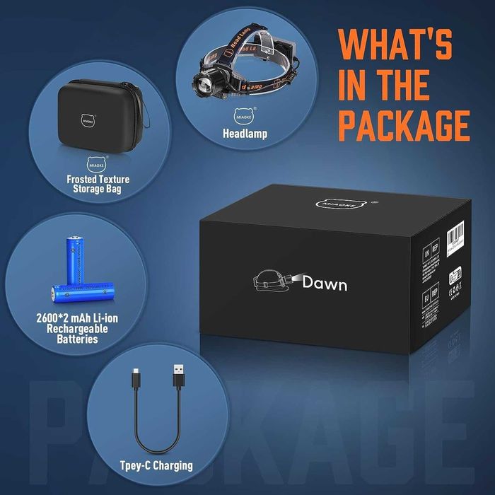 Мощен акумулаторен челник 100000 лумена Power Bank 5200mAh