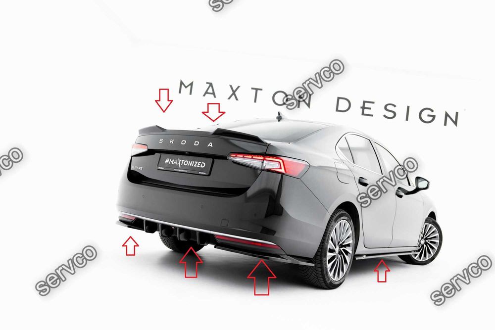 Pachet Exterior Prelungiri Body kit tuning Skoda Superb Sedan Mk4 2024- v3 - Maxton Design
