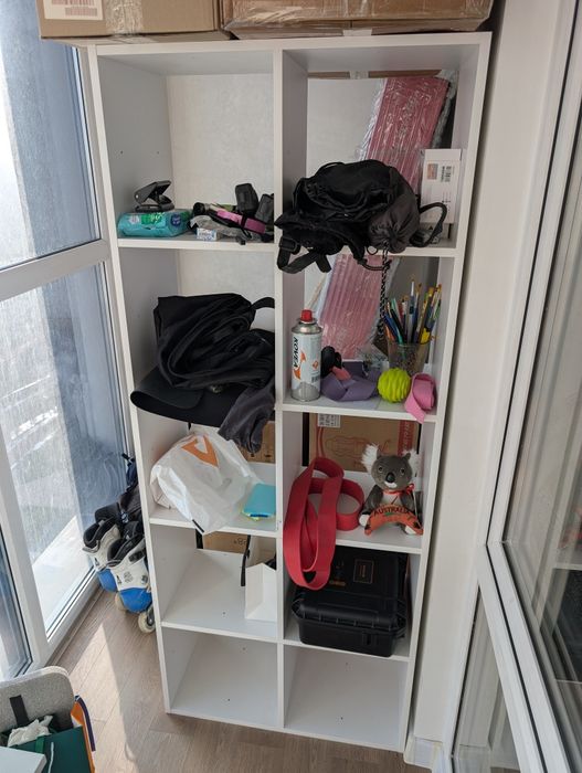 Стеллаж напольный SPACEO, 70.4x31.7x173.7 см, белый