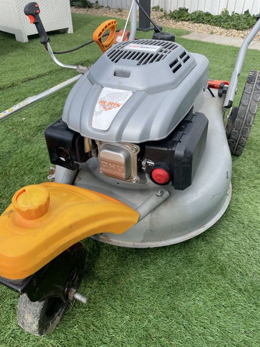 Set Ruris motocoasă + mașină tuns gazon – funcționale