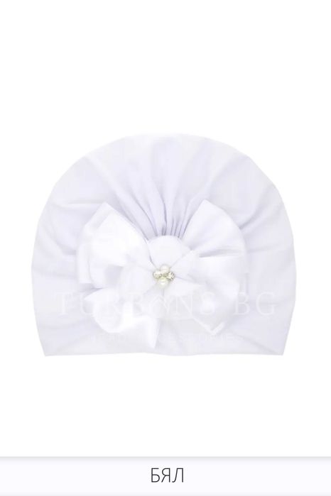 Бебешки тюрбан с панделка и цвете