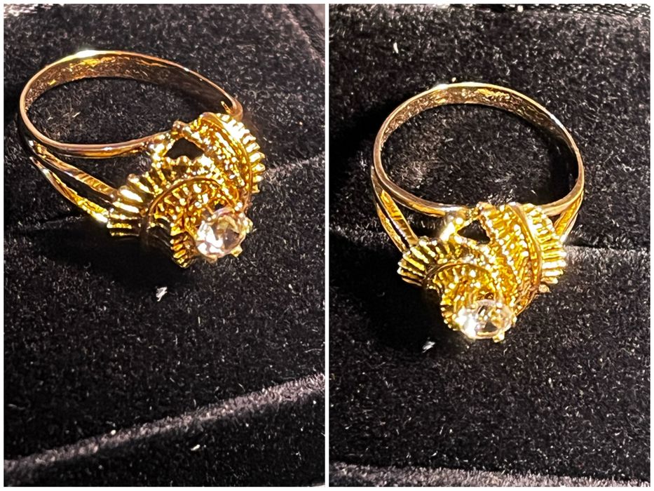 Златен пръстен циркон zlaten prasten gold 585 14 карата