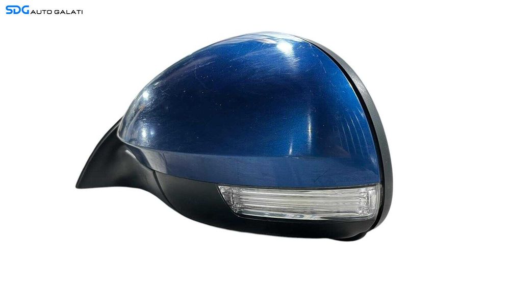Oglinda Stanga Electrica Volkswagen Tiguan ST 2009 - 2013 (Plastic Fisurat) Culoare Albastră Cod 5N2 857 501 R [L5698]