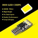 Лед крушки 2бр. за габарит T10-W5W 6LED 12V 5W- А 2930-4