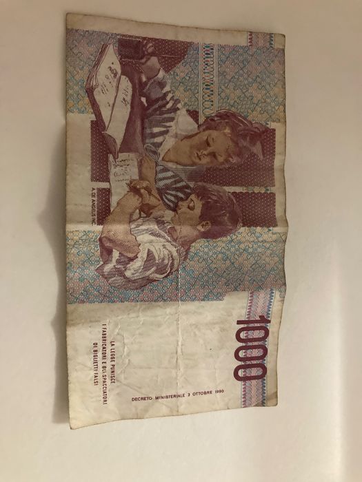 Bacnota 1000 lire italiene 1990