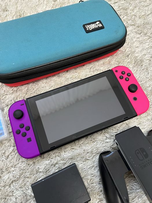 Nintendo switch  joy con controller + husa transport +  joc