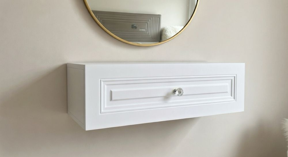 Подвесная тумба/консоль с зеркалом