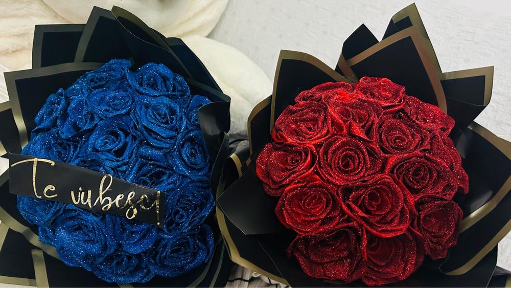 Trandafiri din satin Craiova /8 martie/Cadou ziua femeii