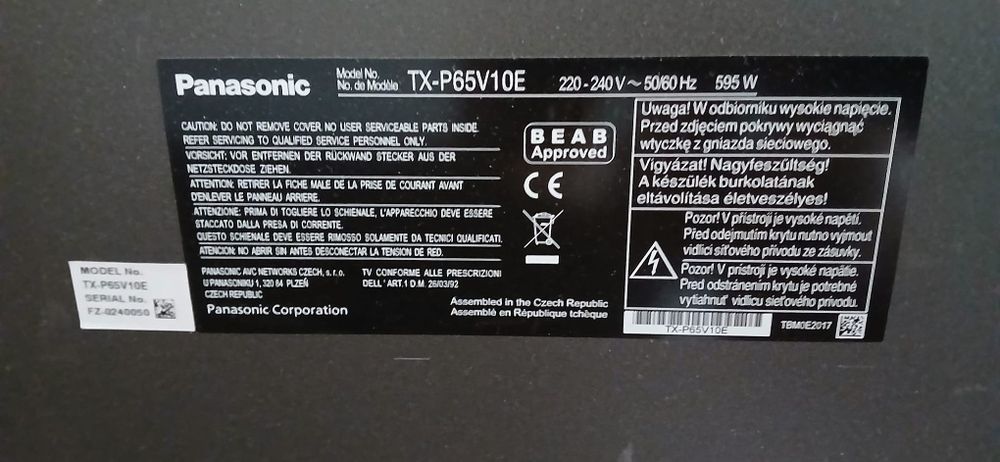Televizor Panasonic Viera TX-P65V10E