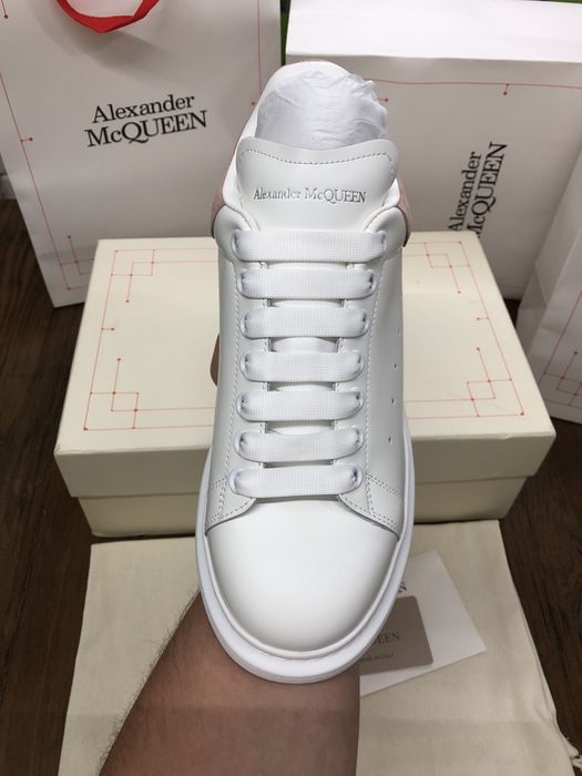 Alexander Mcqueen Oversized Pink Embossed 100% Piele Full Box In Cutie Originala