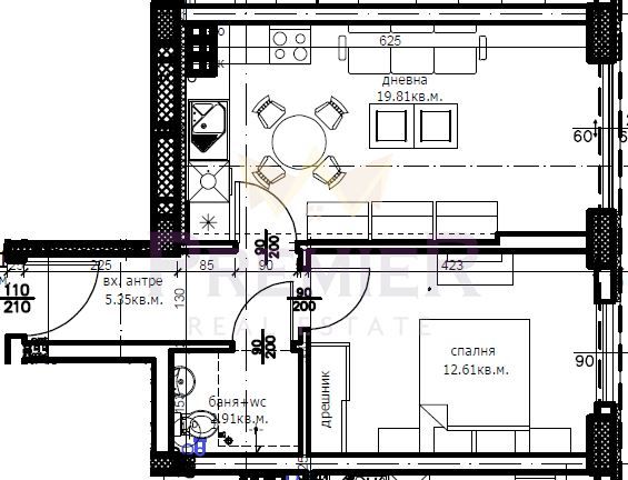 Продава се Двустаен апартамент в Варна, Левски - 54 кв.м за 2217 €/кв.м - Снимка #2