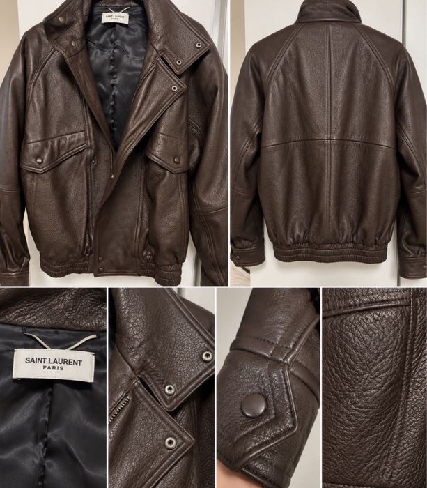 Кожено яке Saint Laurent