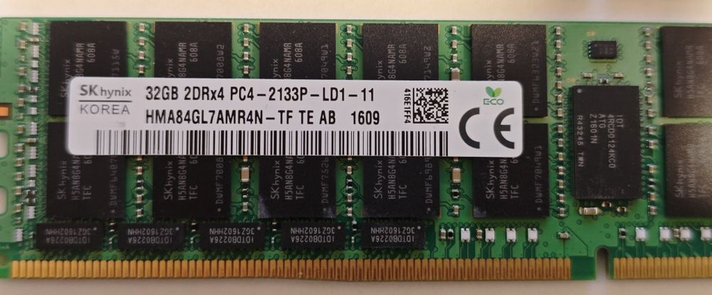 DDR 4 32GB 2133Mhz ECC SK Hynix si Samsung