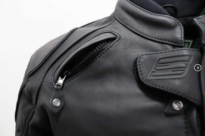 Geaca moto piele NOUA cu protectii complete, aerisiri, Spark Motostar