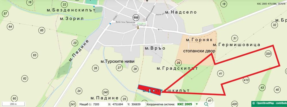 Продава се Парцел в с. Богьовци, Област София-област - 9699 кв.м за 7 €/кв.м - Снимка #4