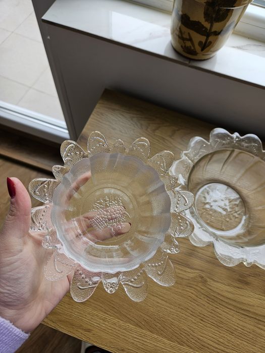 2 стъклени купи комплект за салати и др.