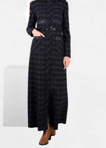 Дълъг елегантен  зимен тренч