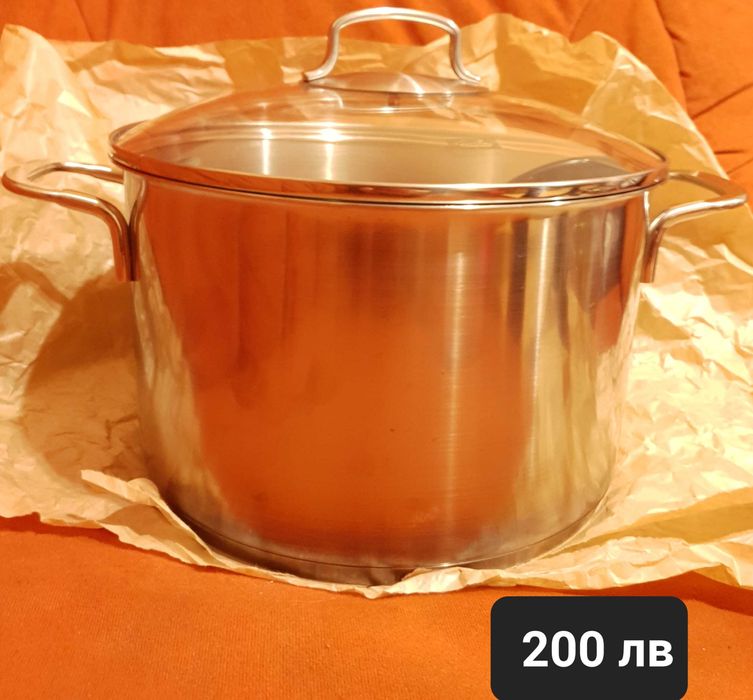 Тенджера От Неръждаема Стомана Fissler. Вместимост 5.3 l