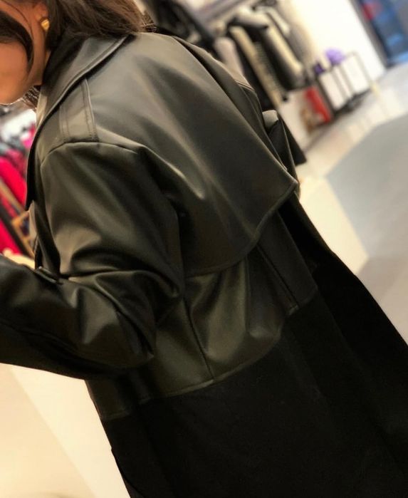 Тренчкот JIJIL кожа + велур