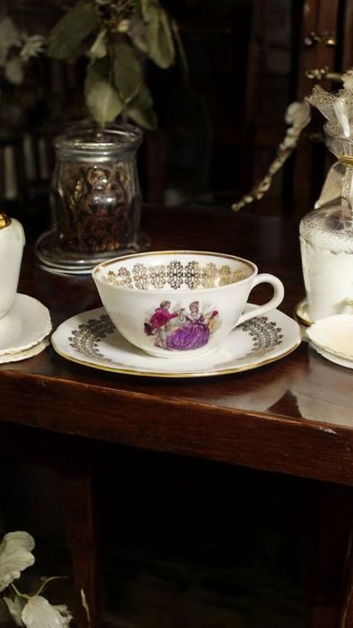 Френски сервиз за чай и кафе Porcelaine de Luxe de la Compagnie Nation