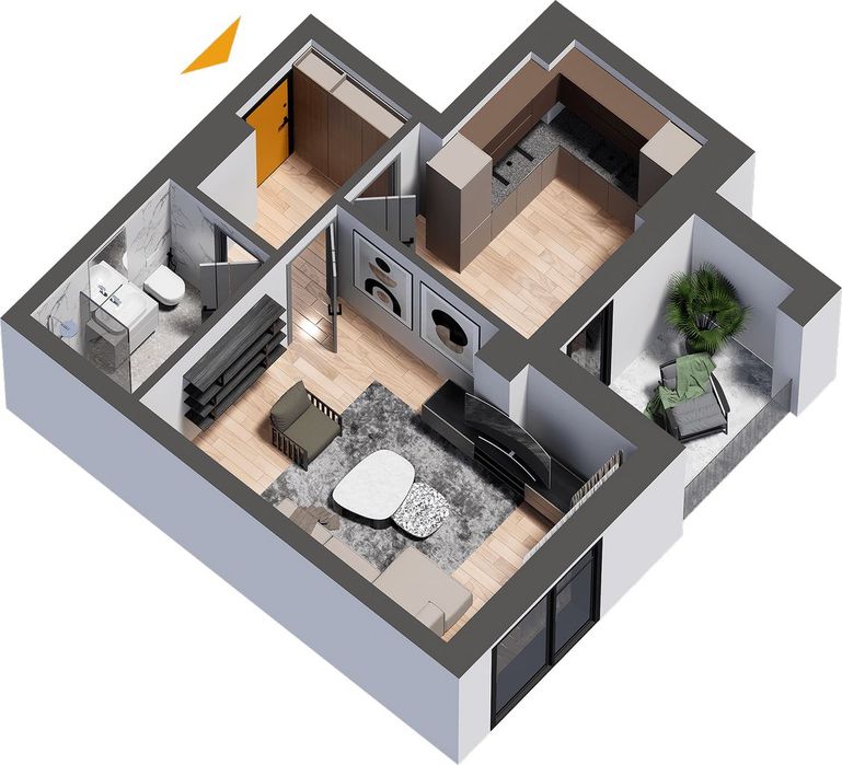 ULTIMUL apartament 1 cameră disponibil pe etajul 1 B Home Residence