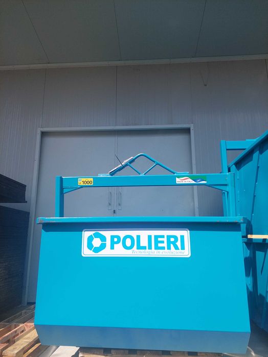 Bena - haba cu autodescarcare de 1000 l Polieri 6380 lei +tva , autobasculanta pentru moloz , deseuri pentru macara, furca macara pt paleti Boscaro,