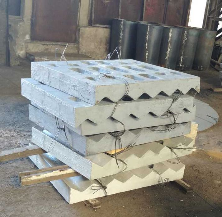 Дробящие плиты на щековые дробилки