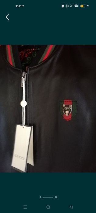 Geacă nouă Gucci S piele naturala bărbați