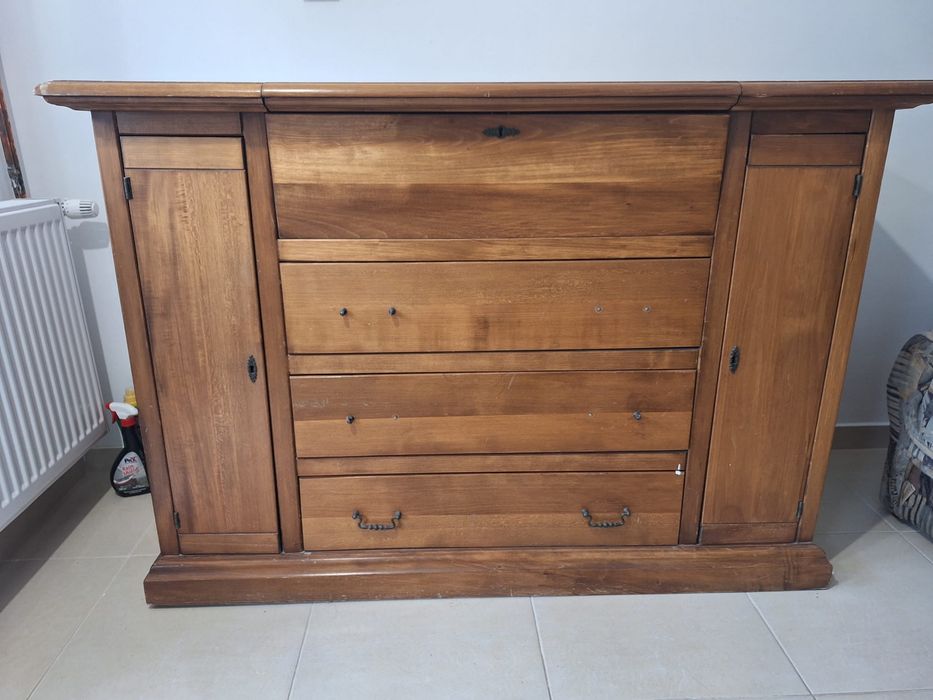 Vand mobila/dulap vintage lemn masiv nuc