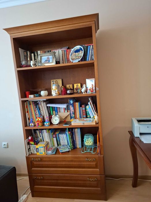 скрин, ТВ шкаф и библиотека от масив дъб и  MDF, във Варна