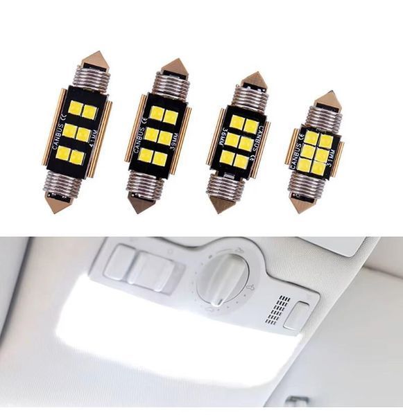 Лед крушки 2бр. сулфидни C5W LED Canubs 6SMD 3030 чип