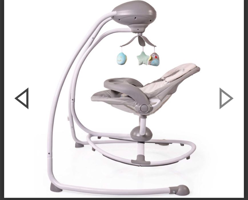 Електрическа бебешка люлка Cangaroo Woodsy, сива