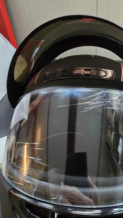 Casca Moto/Scuter/ATV, viziera dubla, marime universala, Negru Mat