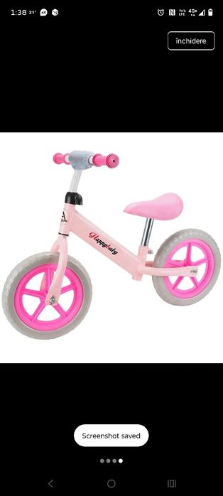 Bicicleta roz noua