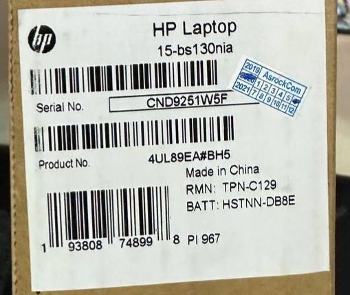 Ноутбук hp laptop 15-bs 130nia