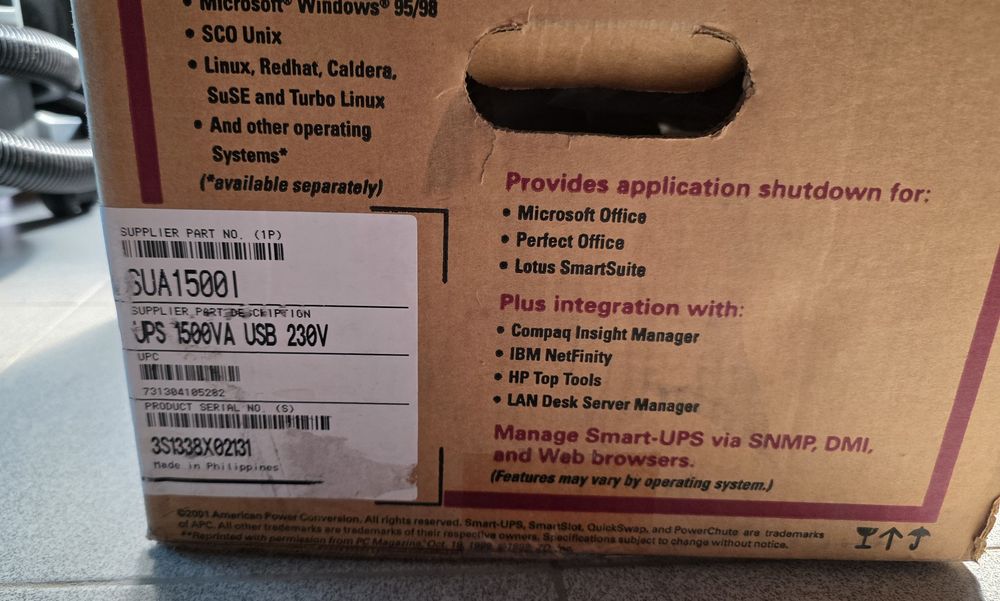 APC SUA1500I Smart-UPS 1500VA USB & Serial 230V