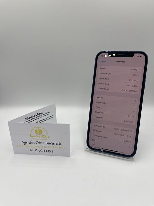 Iphone 12 64GB/80% Baterie FACTURA/GARANTIE #53064