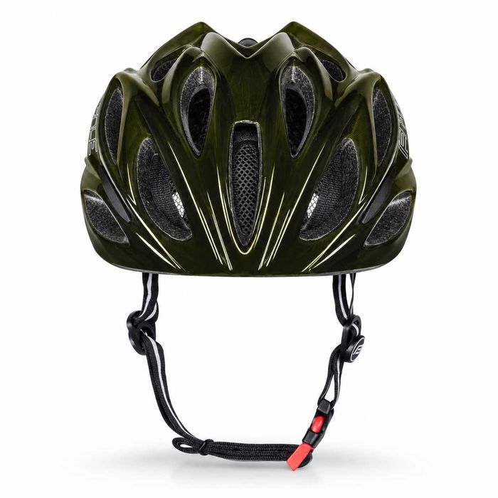 Велосипедна каска FORCE BULL HUE, In-Mold, S/M 56–58 см, Черно-зелена, CE Сертификат