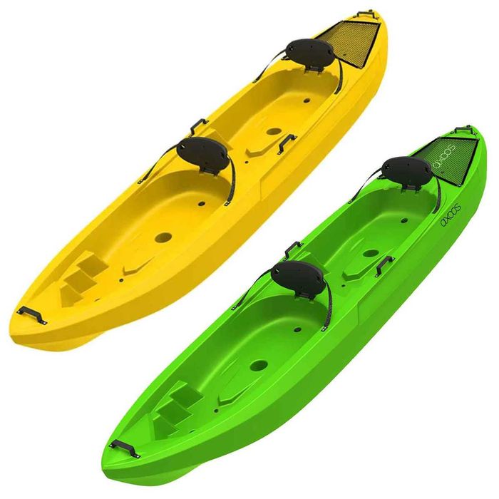 Caiac Tandem, 3.60 metri, maxim 230 kg, verde/galben