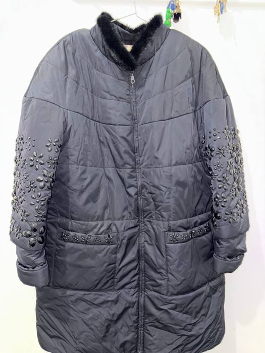 Куртка дутая темно синего цвета