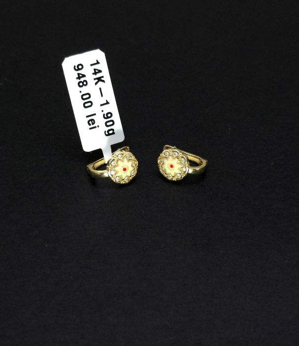 Bijuteria Royal cercei aur 14k 1.90 gr