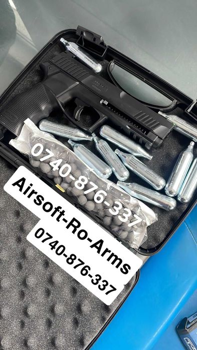 Pistol Airsoft TP50 BileDeCauciuc SemiAuto Co2 PUTERE 18j