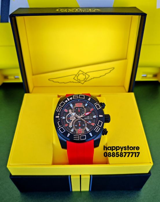 INVICTA Pro Diver Red black dial 50 mm, Инвикта нов ръчен часовник