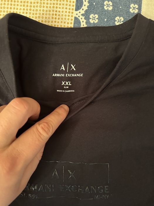 Tricou subtire din colecția Armani Exchange original