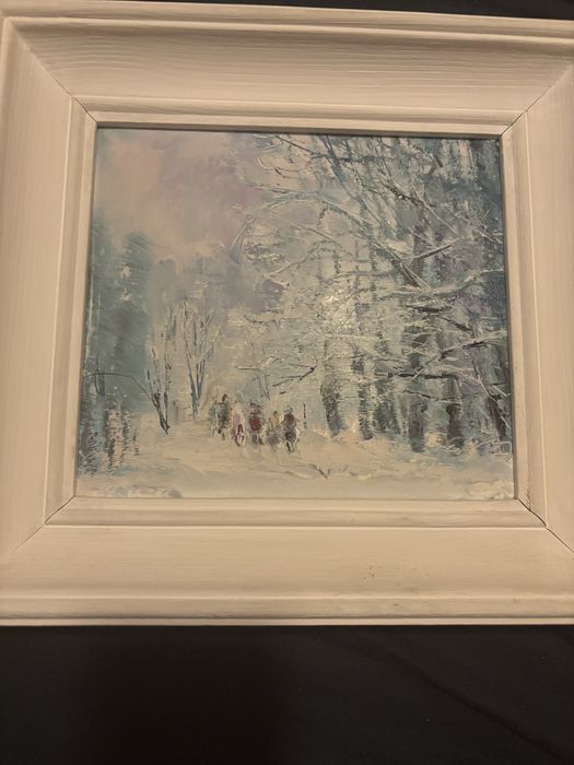 Картина на Евгени Томов - ,,Зимно Пейзажче”