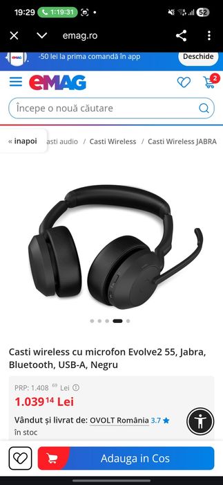 Maneta Xbox si Casti Jabra Evolve2 55